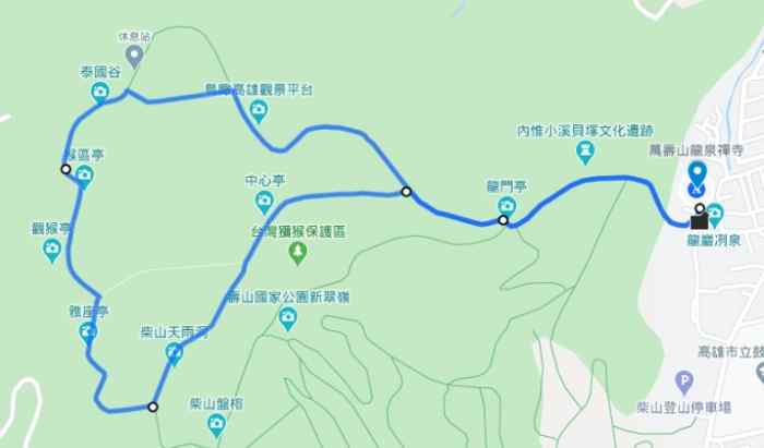 高雄登山步道地圖 高雄登山步道地圖