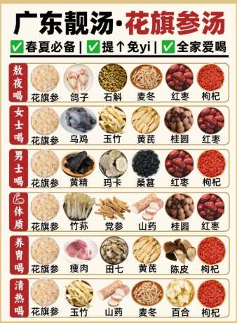花旗參湯搭配 花旗參湯搭配