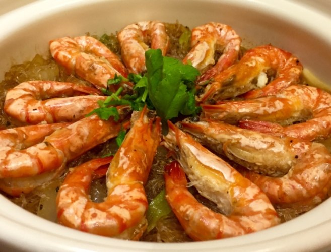 鮮蝦粉絲煲做法
