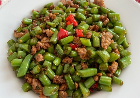 四季豆炒絞肉 四季豆炒絞肉